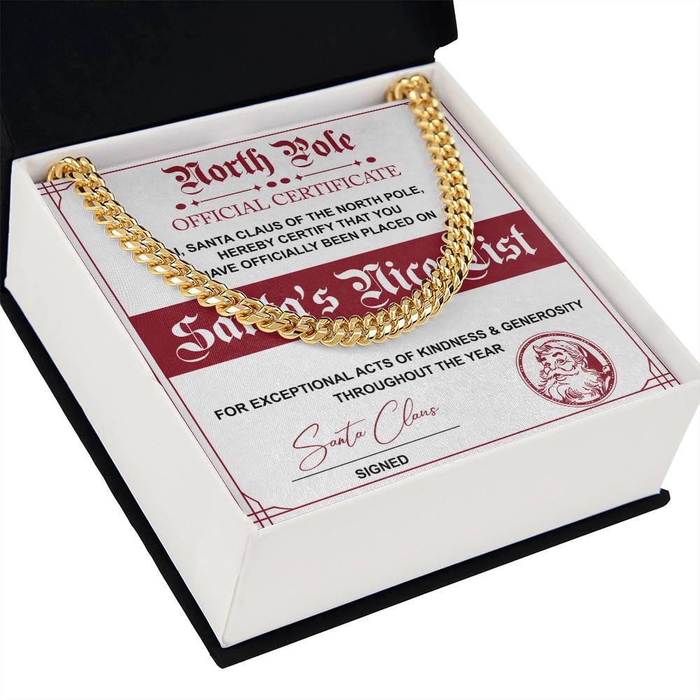 Nice List-Santa Claus-Cuban Chain