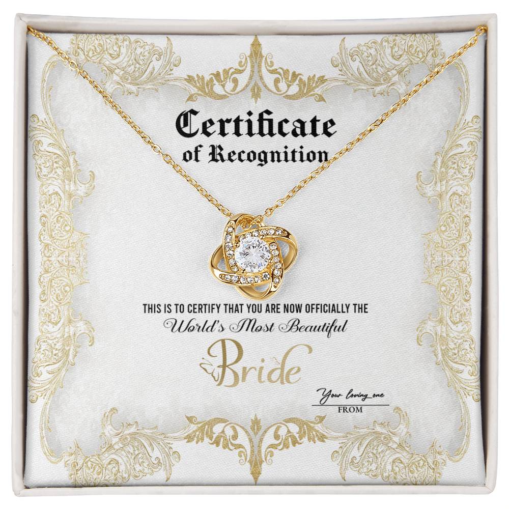 Bride-Certificate Of Achievement