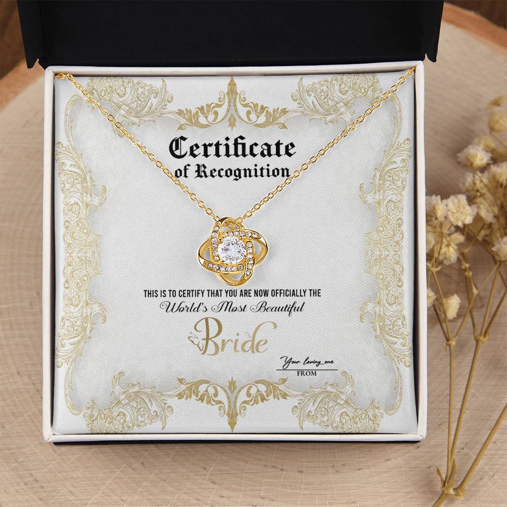 Bride-Certificate Of Achievement