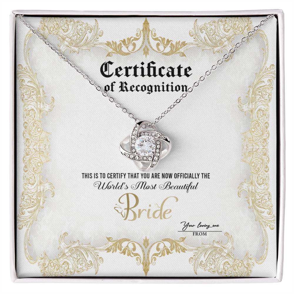 Bride-Certificate Of Achievement