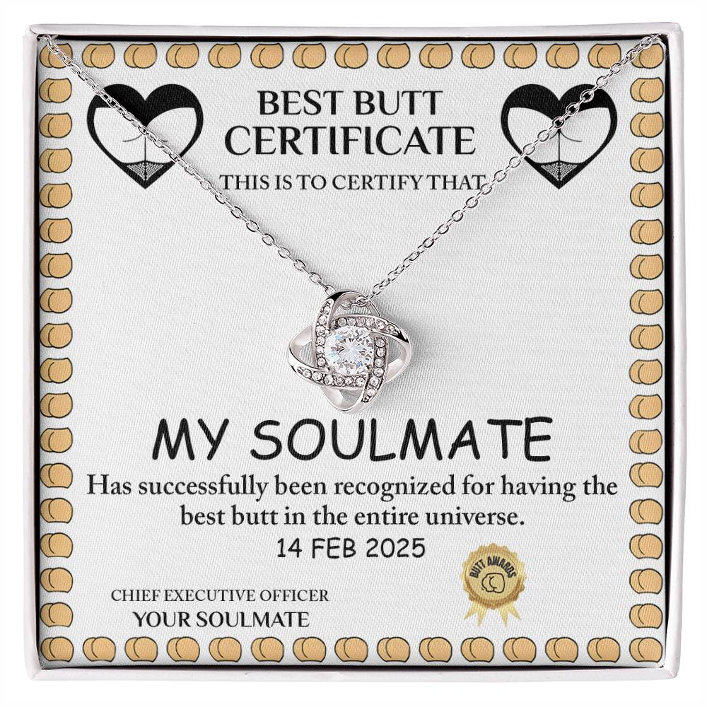 To My Soulmate Best Butt Certificate - Best Butt