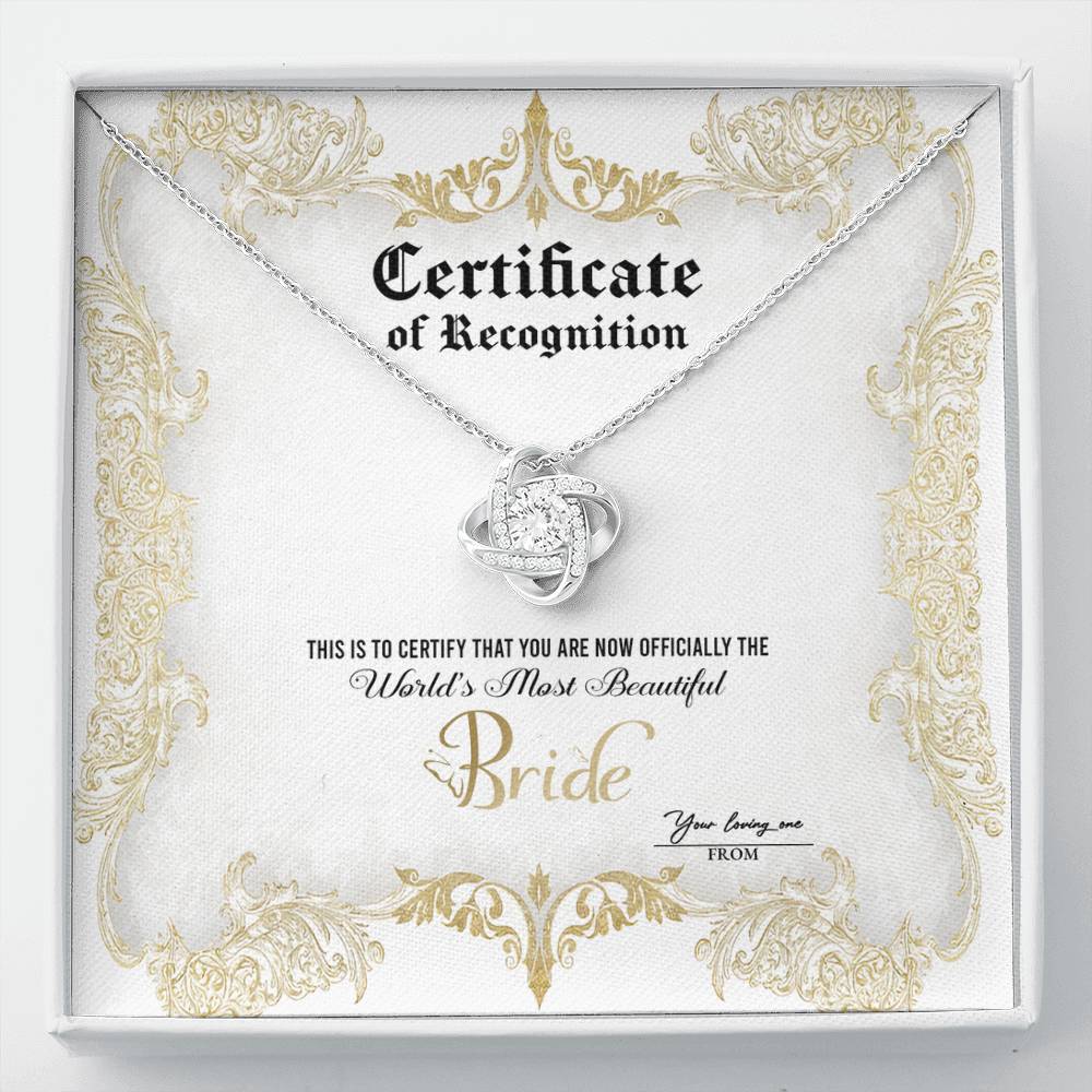 Bride-Certificate Of Achievement