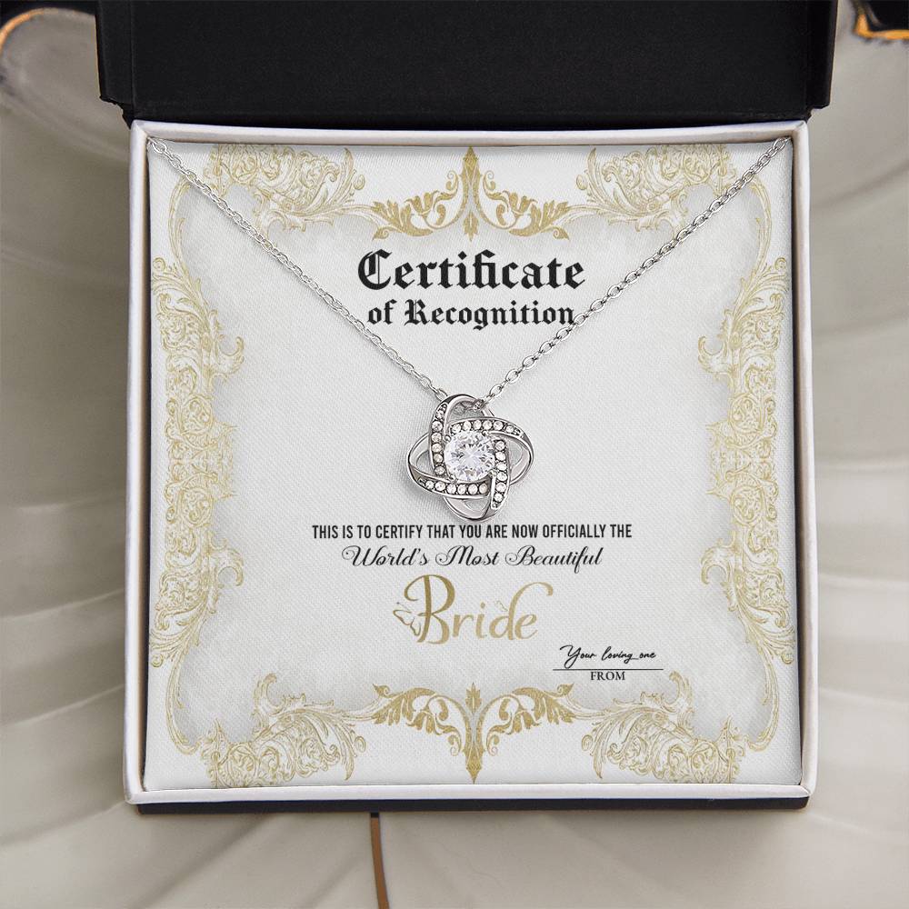 Bride-Certificate Of Achievement