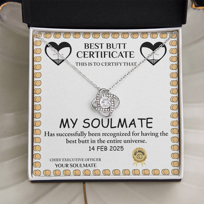 To My Soulmate Best Butt Certificate - Best Butt