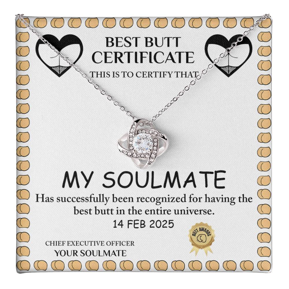 To My Soulmate Best Butt Certificate - Best Butt