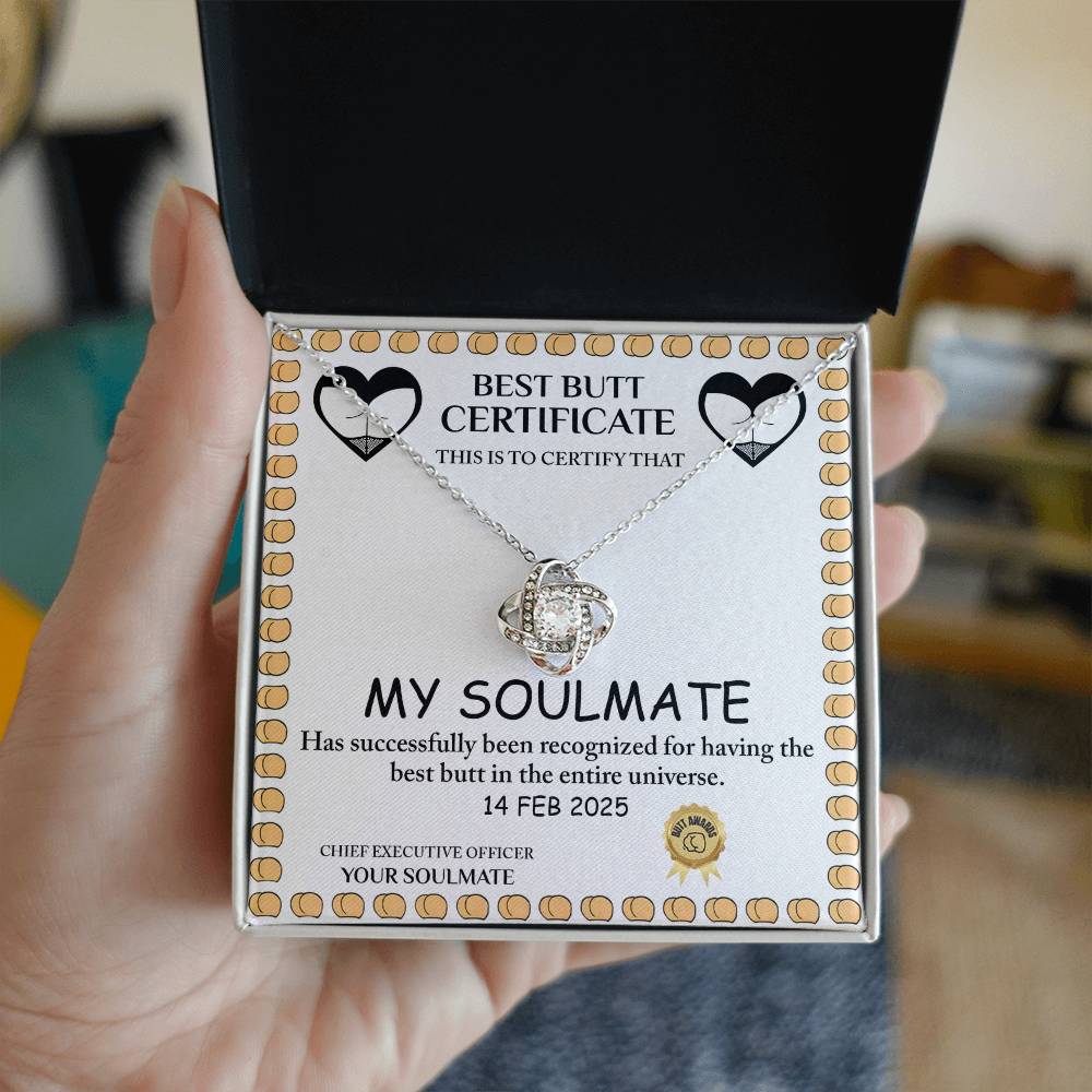 To My Soulmate Best Butt Certificate - Best Butt