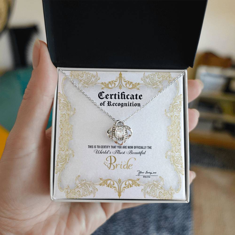 Bride-Certificate Of Achievement