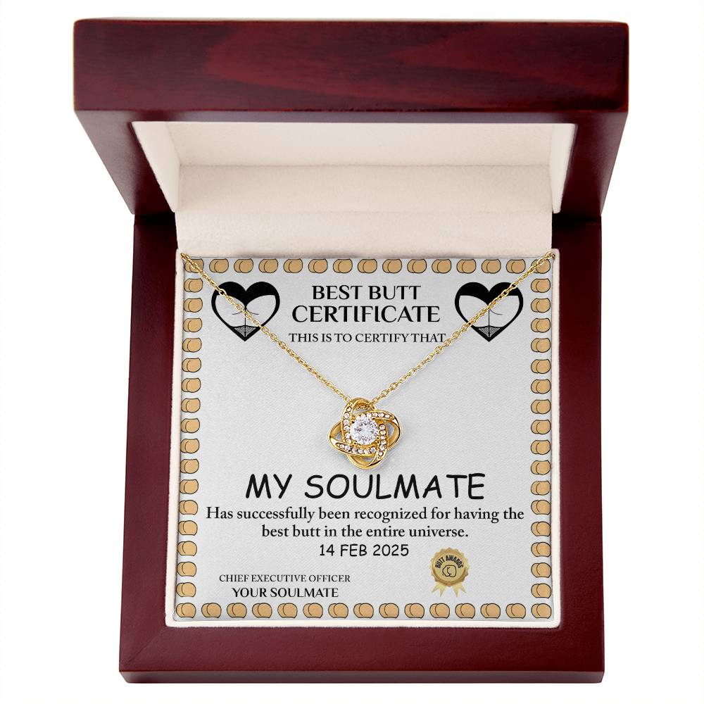 To My Soulmate Best Butt Certificate - Best Butt