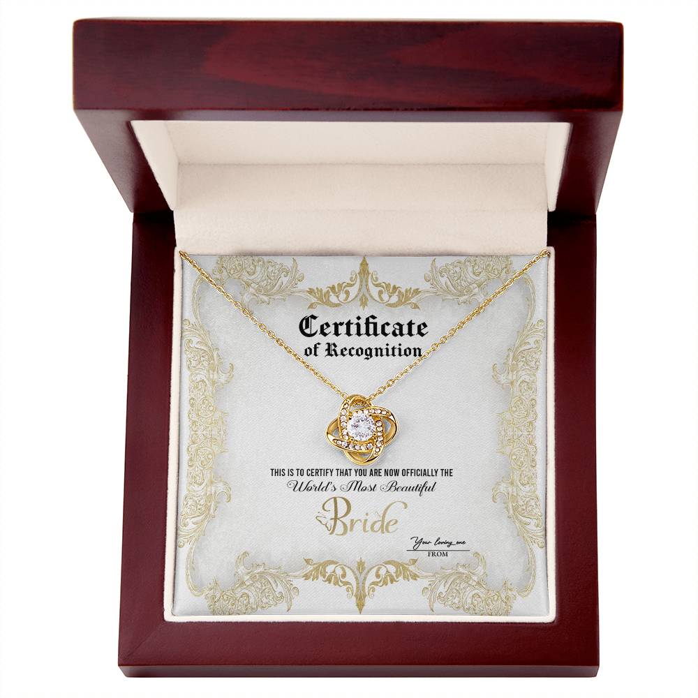 Bride-Certificate Of Achievement