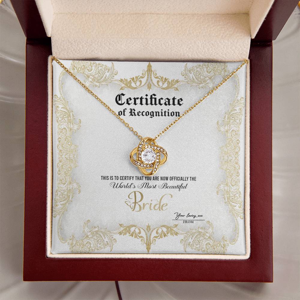 Bride-Certificate Of Achievement