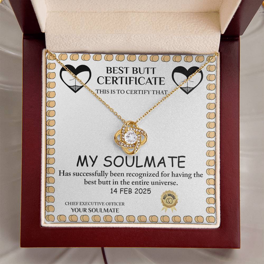 To My Soulmate Best Butt Certificate - Best Butt