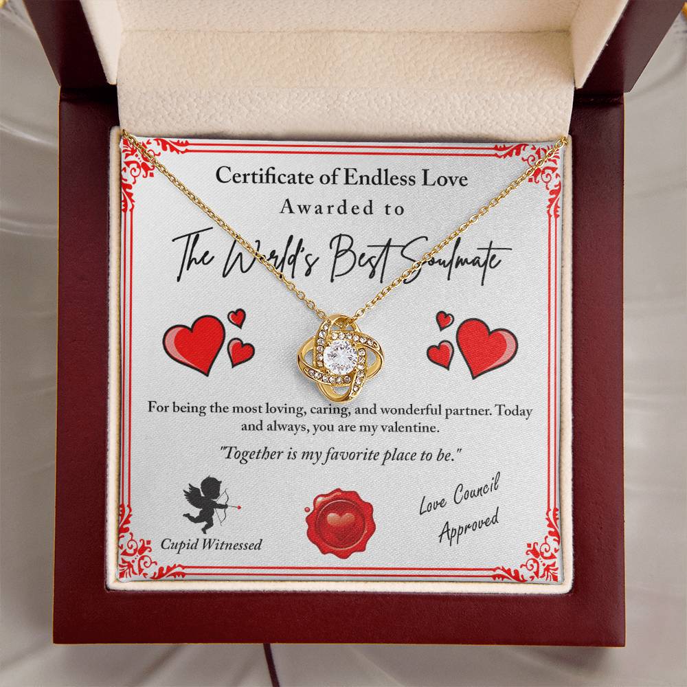 Love Certificate Awarded - Cupid Witnessed