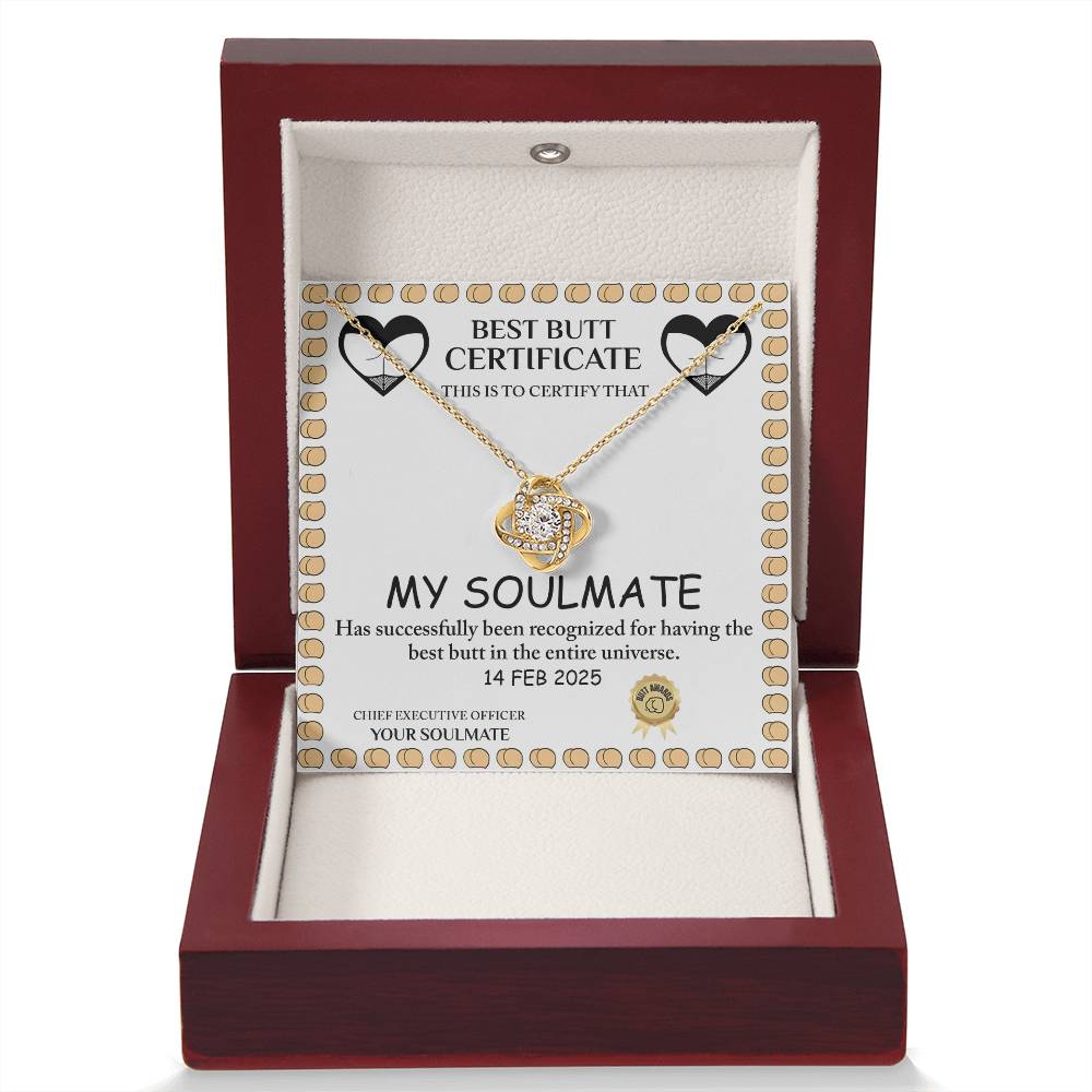 To My Soulmate Best Butt Certificate - Best Butt