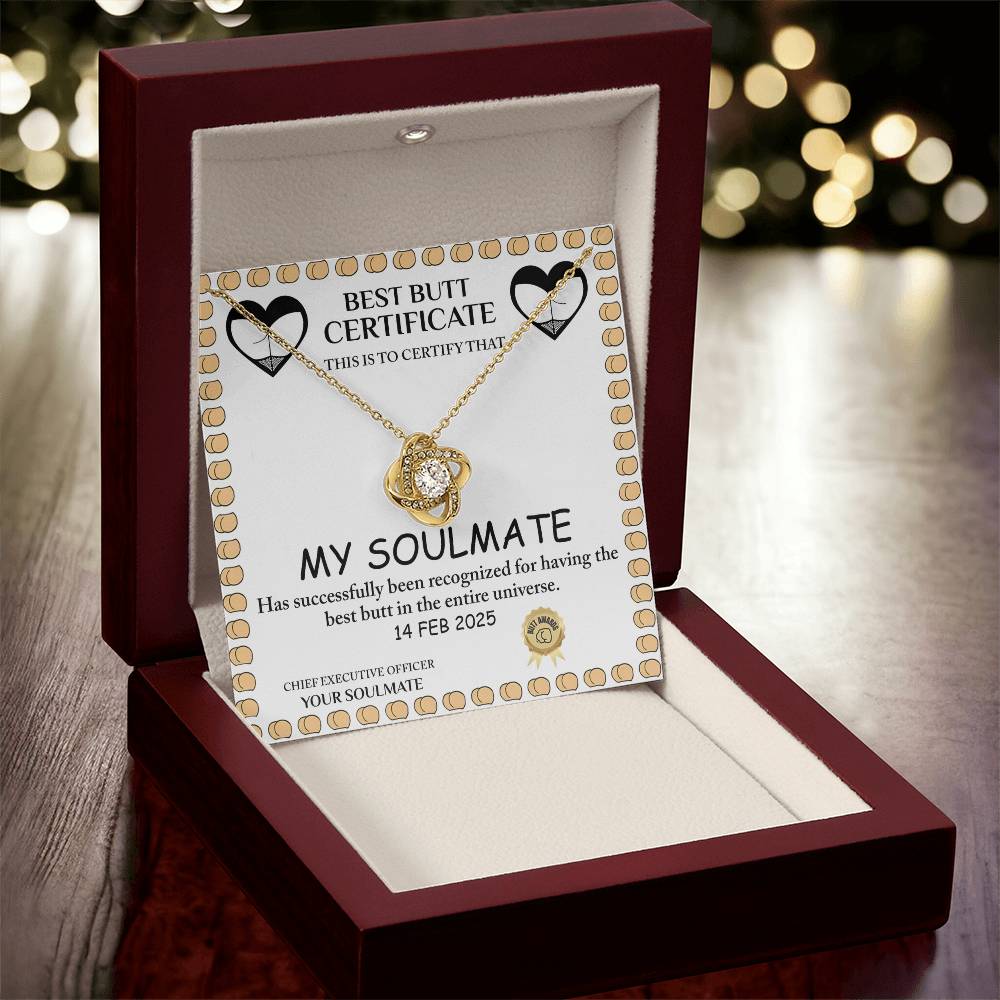 To My Soulmate Best Butt Certificate - Best Butt