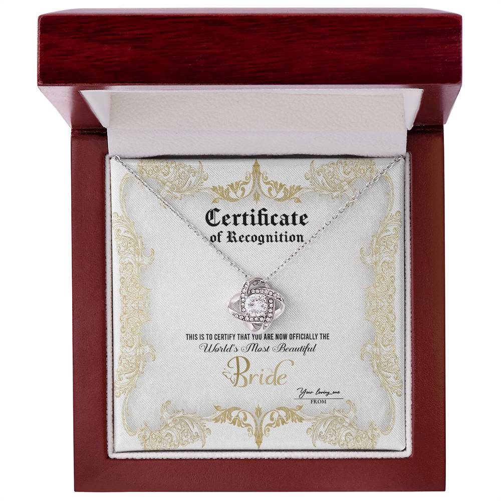 Bride-Certificate Of Achievement