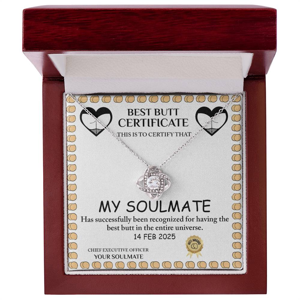 To My Soulmate Best Butt Certificate - Best Butt