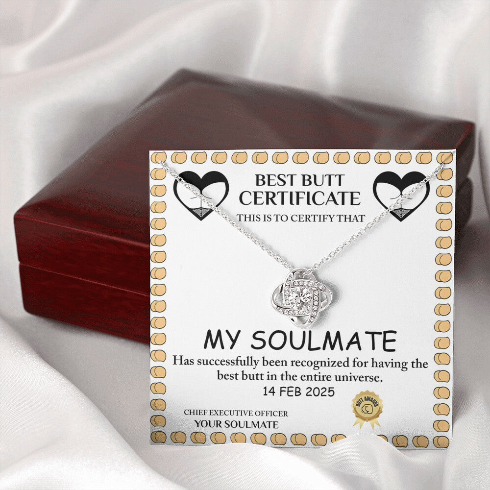 To My Soulmate Best Butt Certificate - Best Butt