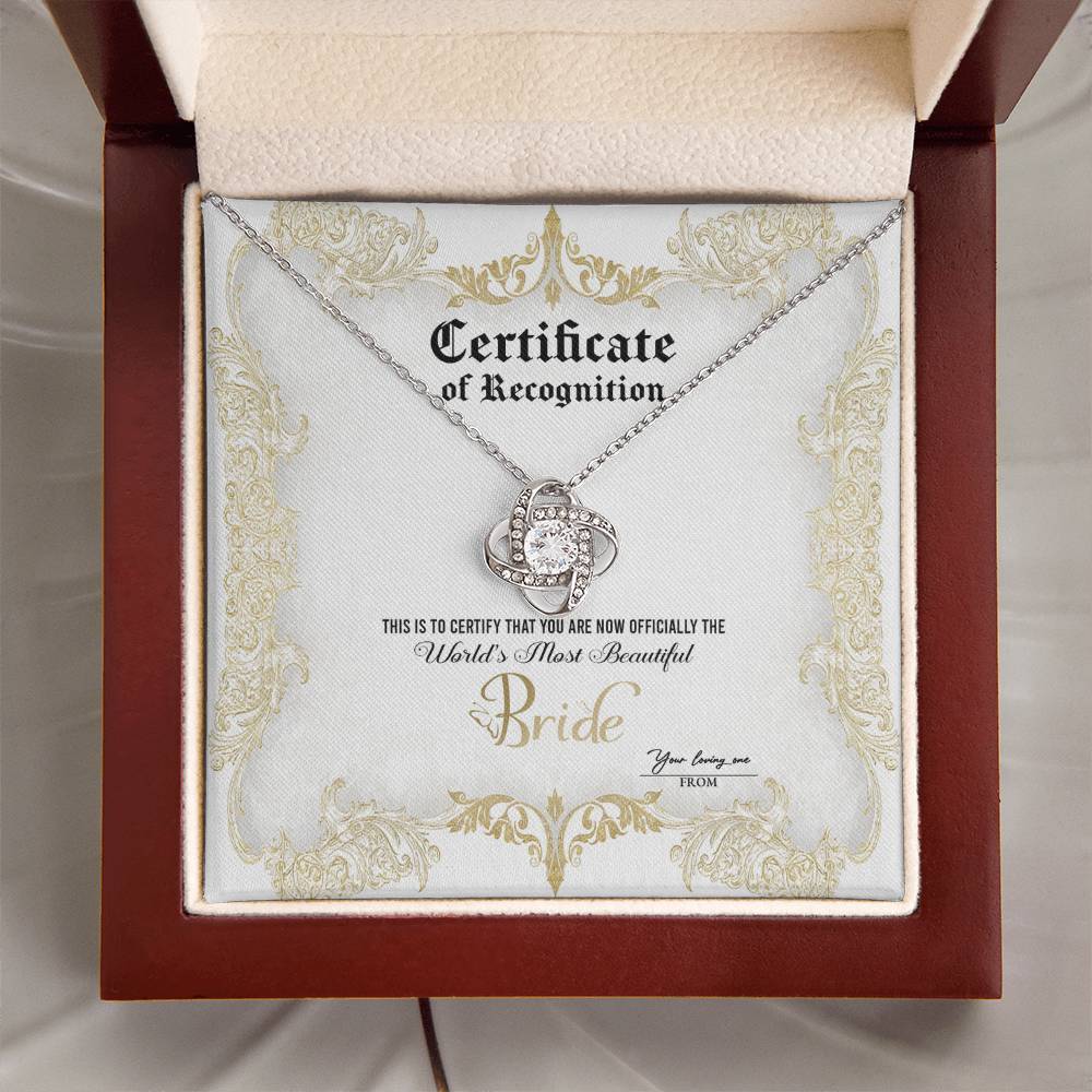 Bride-Certificate Of Achievement