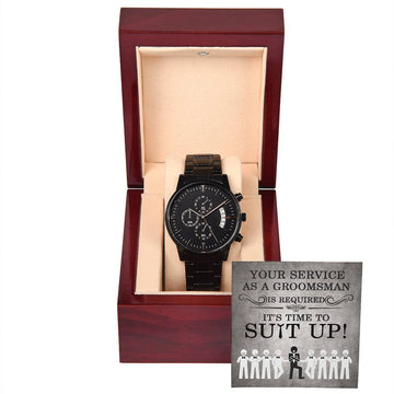 Groomsman-Your Service-Metal Chronograph Watch