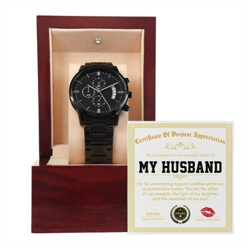 Husband-Deepest Appreciation-Metal Chronograph Watch