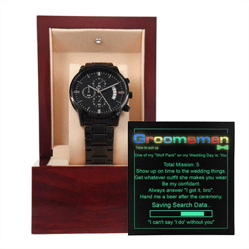 Groomsman-Saving Search Data-Metal Chronograph Watch