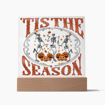 Halloween Decorative Plaque Tis The Season, Celebrate, Parrty, Dancing, soulmates