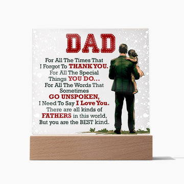 Printed Acrylic Square-Dad-For All Acrylic Sq