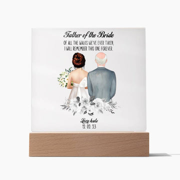 Printed Acrylic Square-Father of the Bride Acrylic Sq