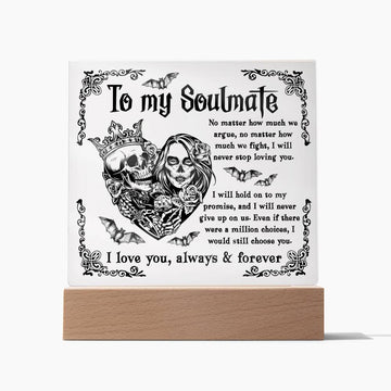 Halloween Decorative Plaque To My Soulmate﻿, A Million Choices I Would Still Choose you, my man, my woman, my husband, my wife, gift choices, acrylic