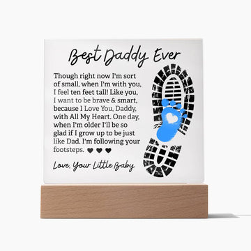 Printed Acrylic Square-Best Daddy Ever Acrylic Sq