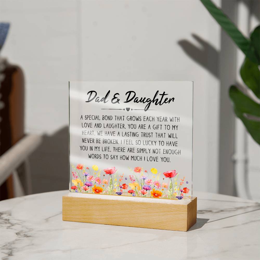 Printed Acrylic Square-Father and Daughter_Acrylic Square Acrylic Sq