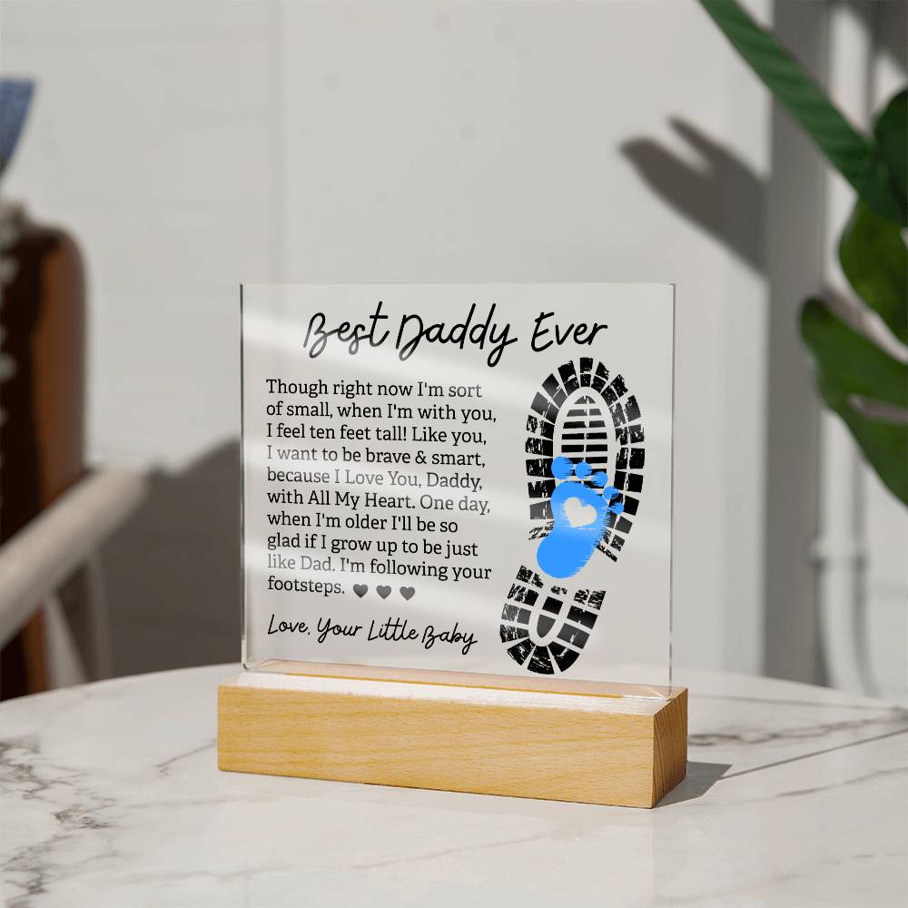 Printed Acrylic Square-Best Daddy Ever Acrylic Sq