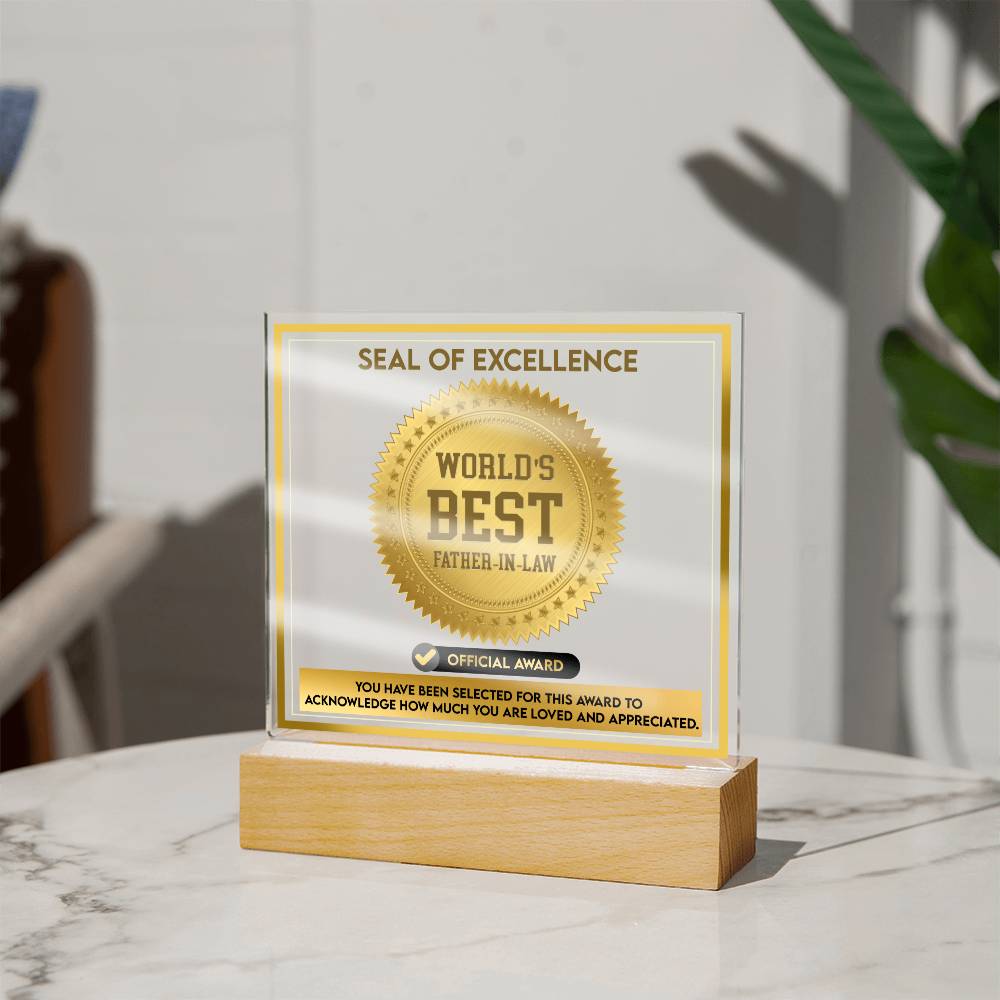 Seal Of Excellence Award for the Best Father-In-Law