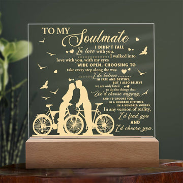 Acrylic Plaque Gifts, Soulmate Gifts for Women Men, Anniversary Valentine Gift for Soulmate, For Wife From Husband, Birthday Gifts For Wife, Birthday Gifts For Soulmate, Wife Birthday Gift Ideas