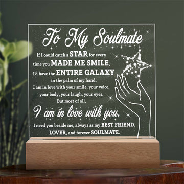 Acrylic Plaque Gifts, Soulmate Gifts for Women Men, Anniversary Valentine Gift for Soulmate, Necklace For Wife From Husband, Birthday Gifts For Wife, Birthday Gifts For Soulmate, Wife Birthday Gift Ideas