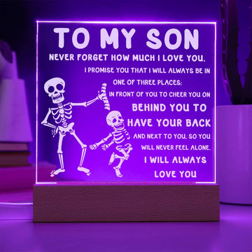 Halloween Decorative Plaques To My Son,  I'm infront o cheer you, behind you to have your back, next to you so you never feel alone, gift ideas