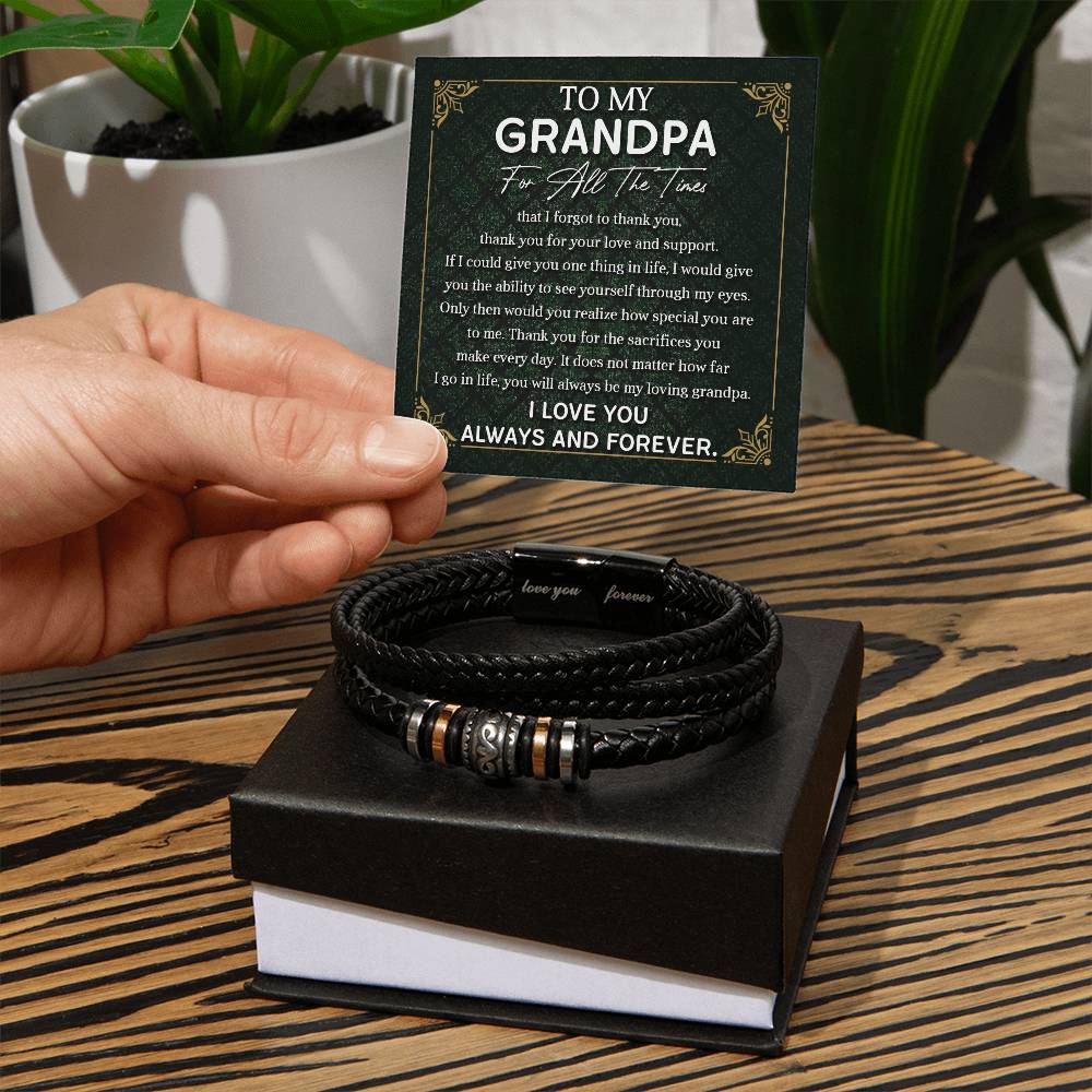 Grandpa-Thank You-Bracelet Love You Forever Bracelet