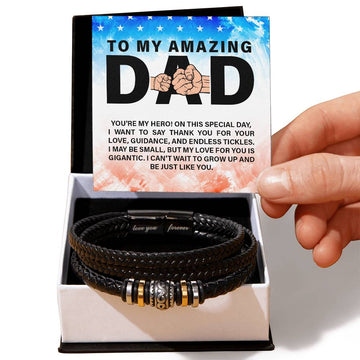 To my amazing dad - Cannot wait to be  grow up just like you, Love You Forever Leather Bracelet