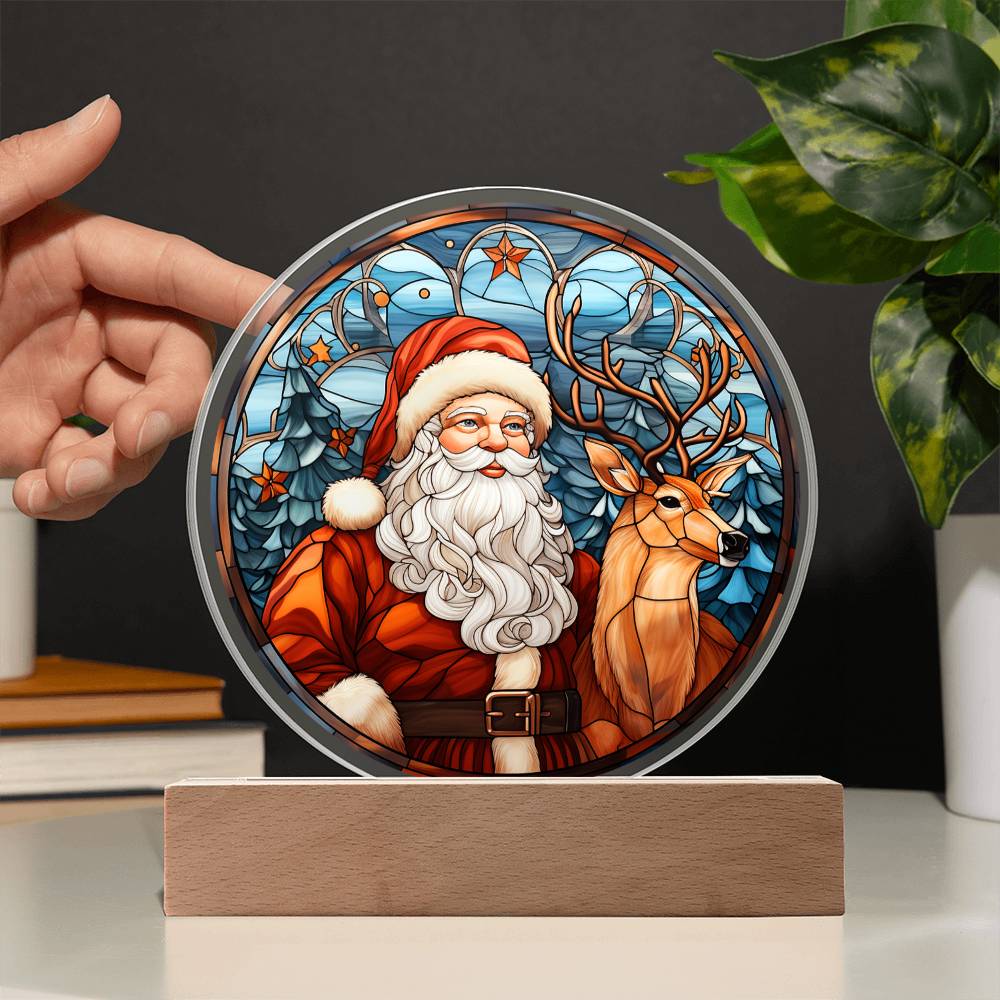 Santa with Reindeer, xmas, Christmas, ho ho ho, thanksgiving, gift ideas