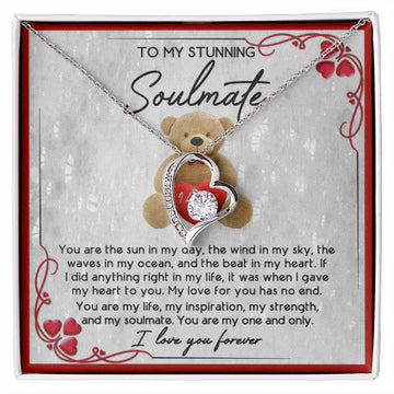 To My Stunning My Soulmate, I Gave My Heart To You, Soulmate Gifts for Women Men, Anniversary Valentine Gift for Soulmate, Necklace For Wife From Husband, Birthday Gifts For Wife, Birthday Gifts For Soulmate, Wife Birthday Gift Ideas, Wedding, New Baby