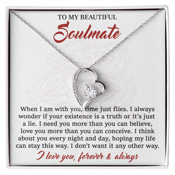 To My Beautiful Soulmate, I Need You More, Soulmate Gifts for Women Men, Anniversary Valentine Gift for Soulmate, Necklace For Wife From Husband, Birthday Gifts For Wife, Birthday Gifts For Soulmate, Wife Birthday Gift Ideas, Wedding, New Baby