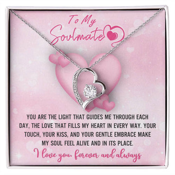 To My Soulmate You Are The Light Necklace Women Men Anniversary Valentine To Wife From Husband Birthday Gift Ideas Wedding New Baby