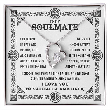 To My Soulmate, I choose you Even As Time Passes, Soulmate Gifts for Women Men, Anniversary Valentine Gift for Soulmate, Necklace For Wife From Husband, Birthday Gifts For Wife, Birthday Gifts For Soulmate, Wife Birthday Gift Ideas