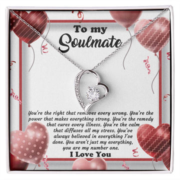 To My Soulmate Necklace You Are My Number One Women Men Anniversary Valentine To Wife From Husband Birthday Gift Ideas Wedding New Baby