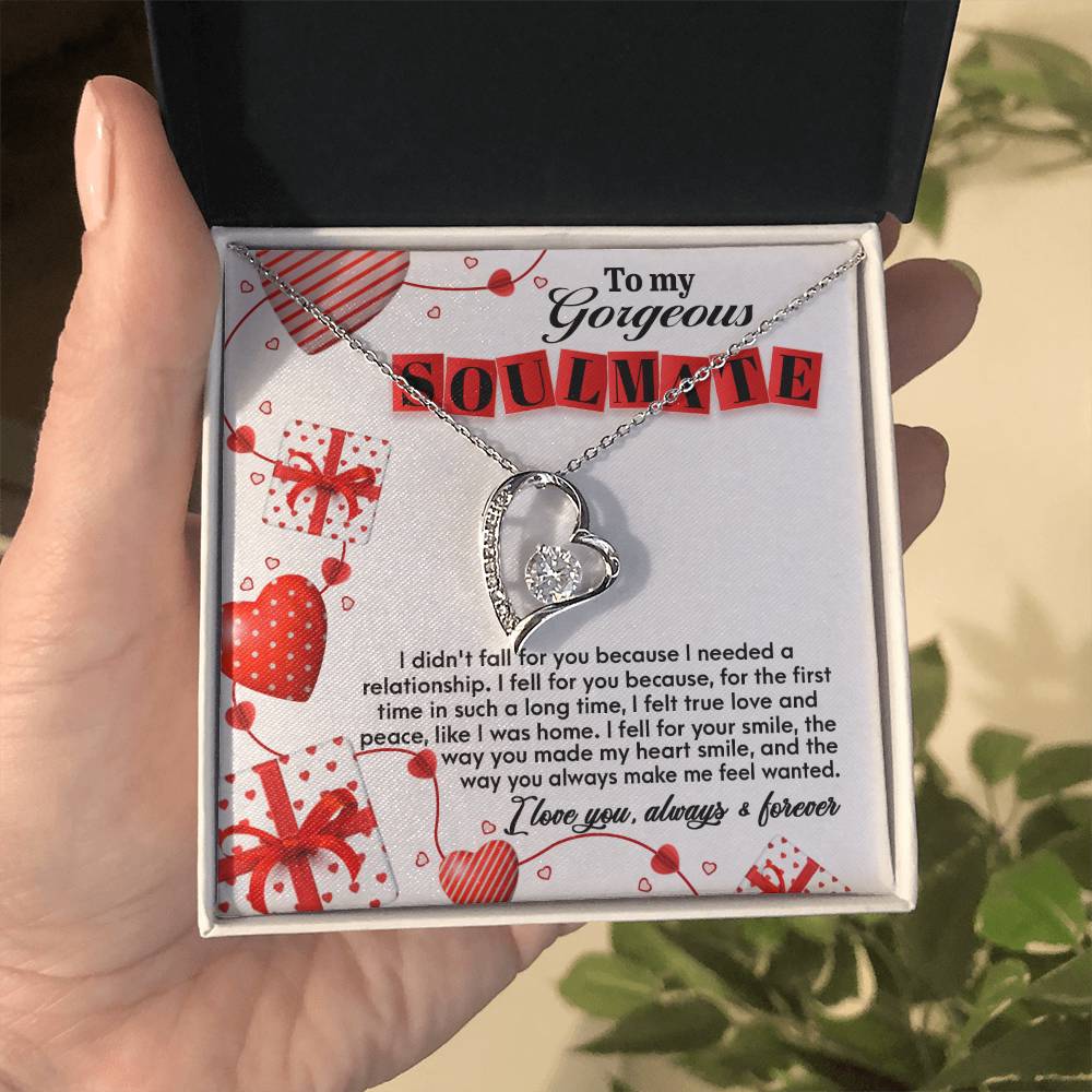 My Gorgeous Soulmate Forever Necklace, Soulmate Gifts for Women Men, Anniversary Valentine Gift for Soulmate, Necklace For Wife From Husband, Soulmate Gifts, Birthday Gifts For Wife, Birthday Gifts For Soulmate, Wife Birthday Gift Ideas, Wedding, New Baby