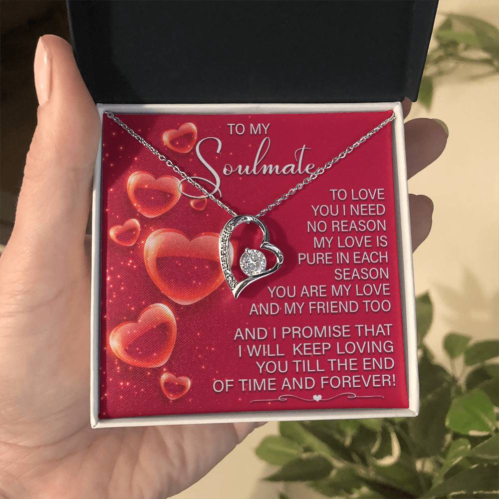 To My My Soulmate, Keep Loving You Till End Of Time, Soulmate Gifts for Women Men, Anniversary Valentine Gift for Soulmate, Necklace For Wife From Husband, Birthday Gifts For Wife, Birthday Gifts For Soulmate, Wife Birthday Gift Ideas, Wedding, New Baby