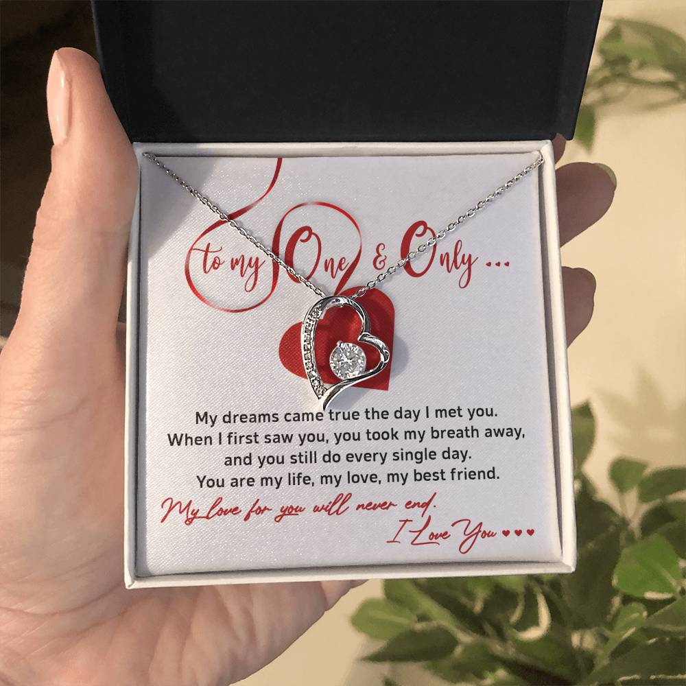 To My One And Only Soulmate Necklace Women Men Anniversary Valentine To Wife From Husband Birthday Gift Ideas Wedding New Baby