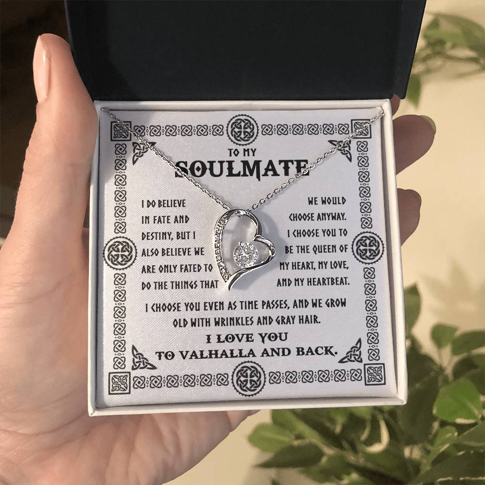 To My Soulmate, I choose you Even As Time Passes, Soulmate Gifts for Women Men, Anniversary Valentine Gift for Soulmate, Necklace For Wife From Husband, Birthday Gifts For Wife, Birthday Gifts For Soulmate, Wife Birthday Gift Ideas