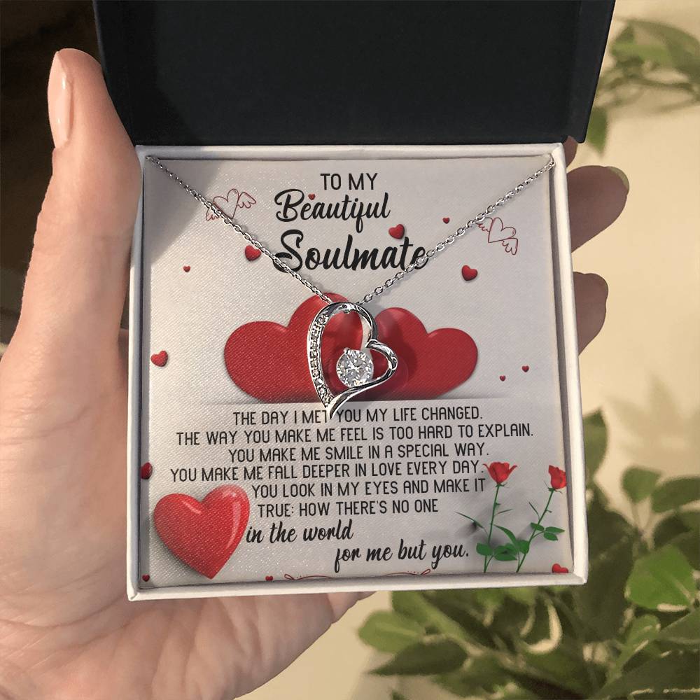 My Beautiful Soulmate Forever Necklace, Soulmate Gifts for Women Men, Anniversary Valentine Gift for Soulmate, Necklace For Wife From Husband, Birthday Gifts For Wife, Birthday Gifts For Soulmate, Wife Birthday Gift Ideas, Wedding, New Baby