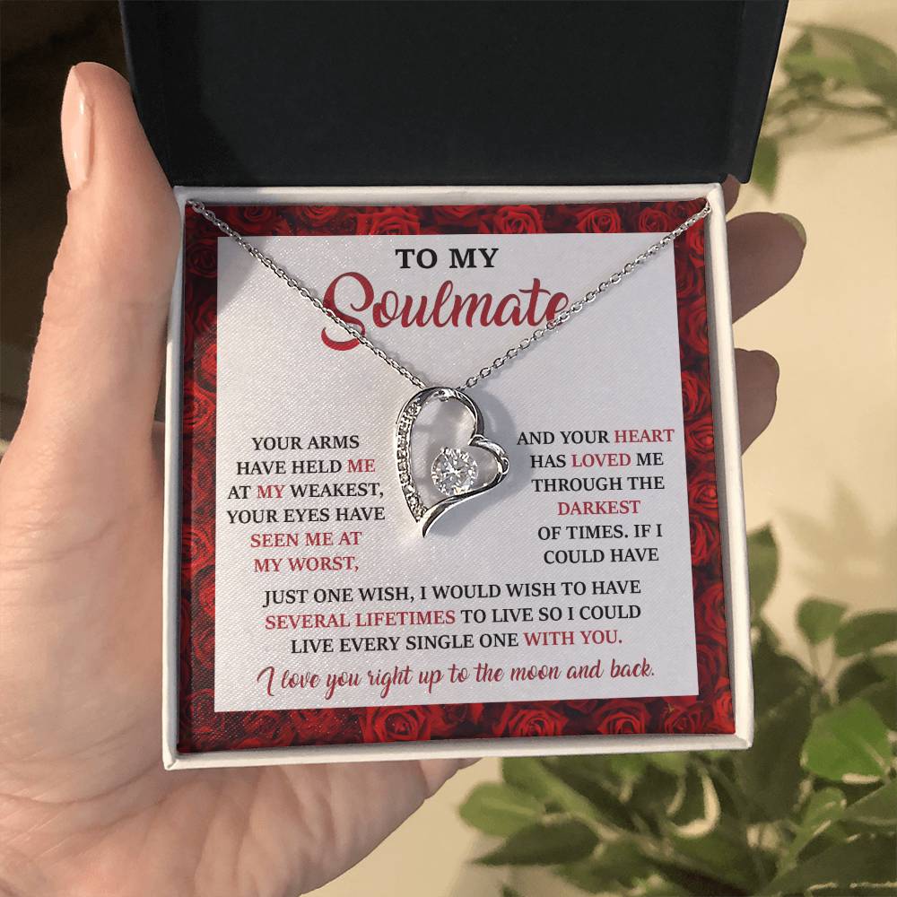 To My Soulmate Wish Several Lifetimes With You Necklace Women Men Anniversary Valentine To Wife From Husband Birthday Gift Ideas Wedding New Baby